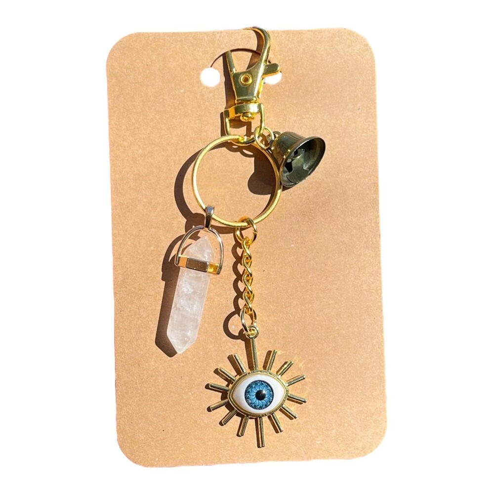 9500 Evil Eye Keychain Rustic Car Key Rings All Seeing Eye Purse Charms